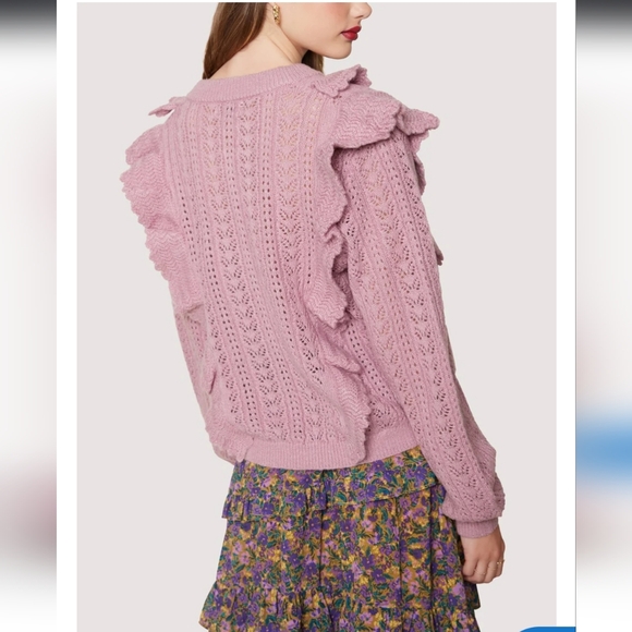 BNWT! Lost+Wander ruffle top in dusty mauve - Picture 5 of 5